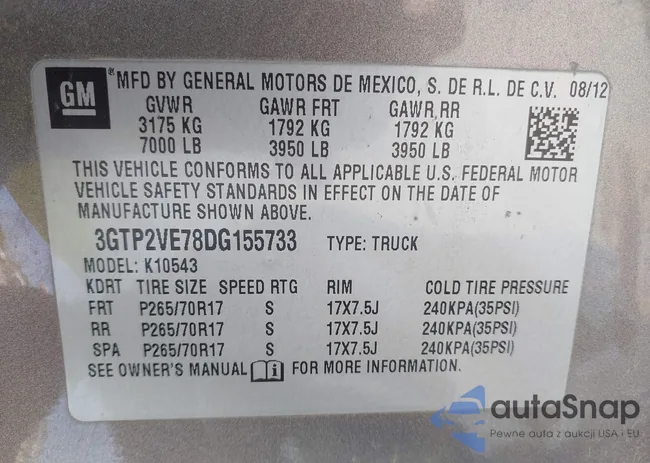 3GTP2VE78DG155733: 42935970