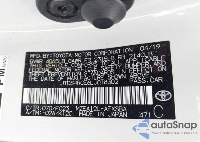 JTDS4RCE6LJ018302: 42935994