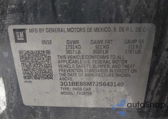 3G1BE6SM7JS643140: 42936074