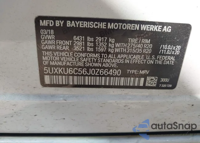 5UXKU6C56J0Z66490: 42936148