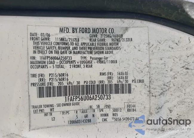 1FAFP56U06A250733: 42936185