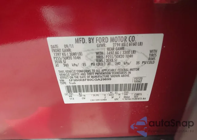 1FMHK8F80CGA29899: 42936676