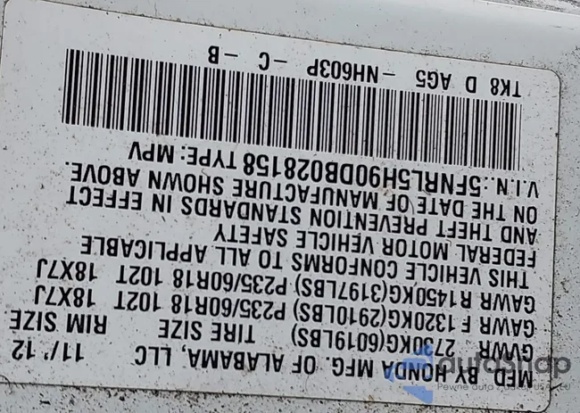 5FNRL5H90DB028158: 42936684