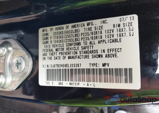 5J8TB3H58EL005267: 42936683