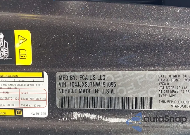 1C4JJXSJ7NW191095: 42936785