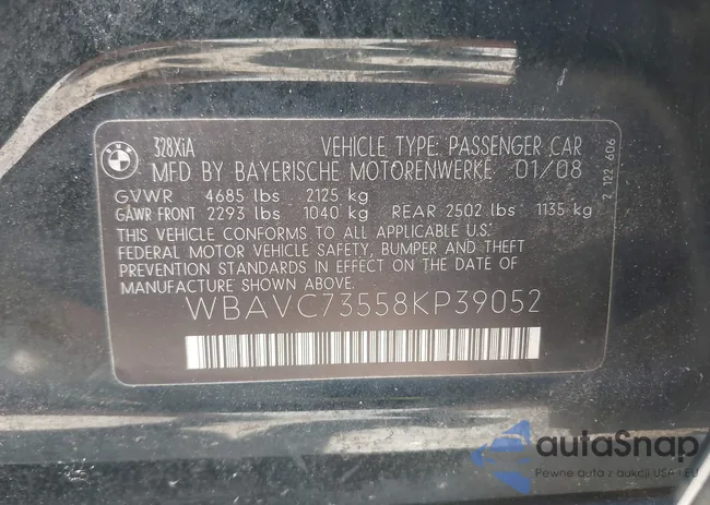 WBAVC73558KP39052: 42936934