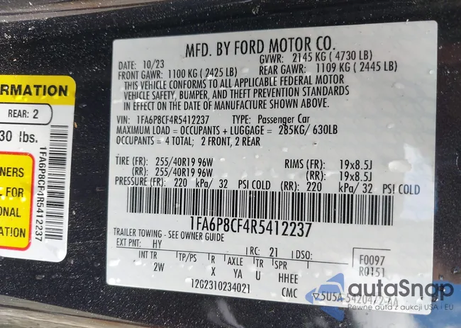 1FA6P8CF4R5412237: 42936992