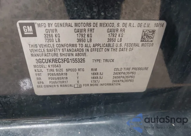 3GCUKREC3FG155326: 42937010