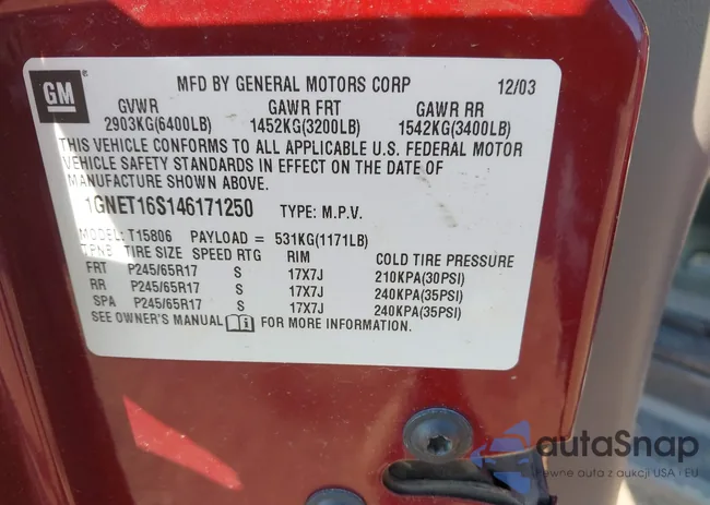 1GNET16S146171250: 42937061