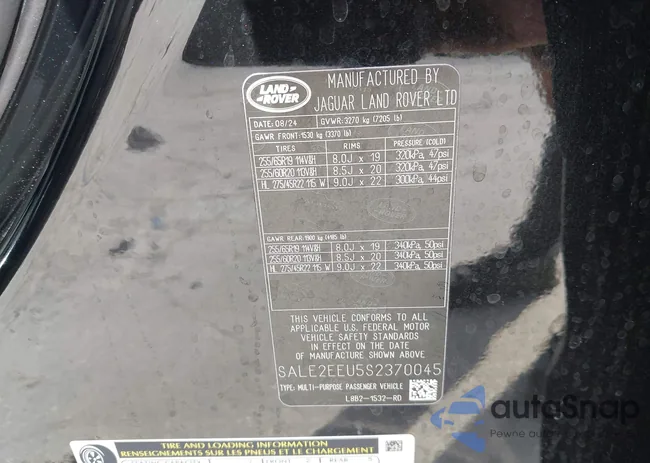 SALE2EEU5S2370045: 42937124