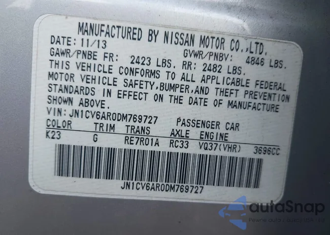 JN1CV6AR0DM769727: 42937188