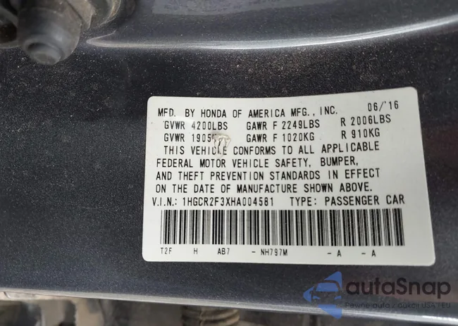 1HGCR2F3XHA004581: 42936242