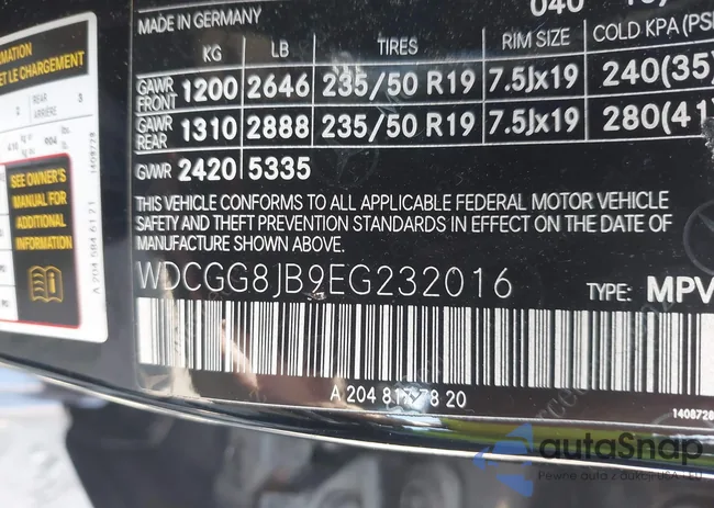 WDCGG8JB9EG232016: 42936275