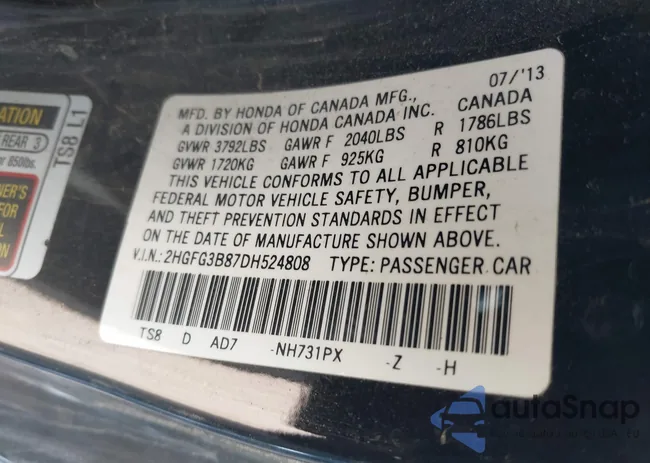 2HGFG3B87DH524808: 42936307