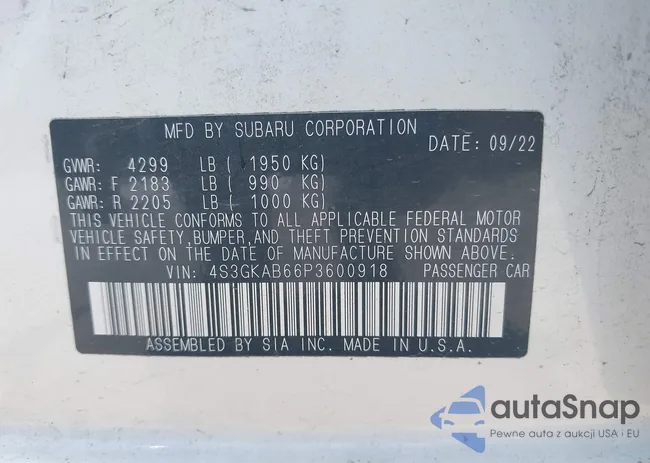 4S3GKAB66P3600918: 42936310