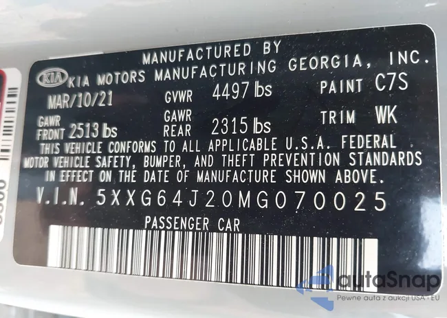 5XXG64J20MG070025: 42936315