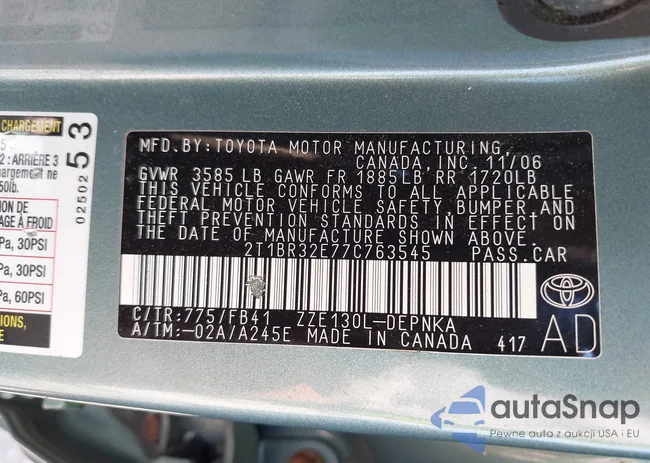 2T1BR32E77C763545: 42936390