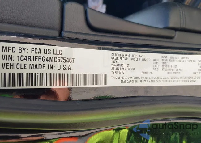 1C4RJFBG4MC675467: 42936525