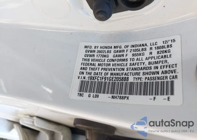 19XFC1F91GE205888: 42937744