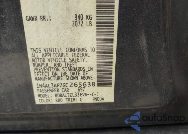 1N4AL3AP2GC265638: 42938029