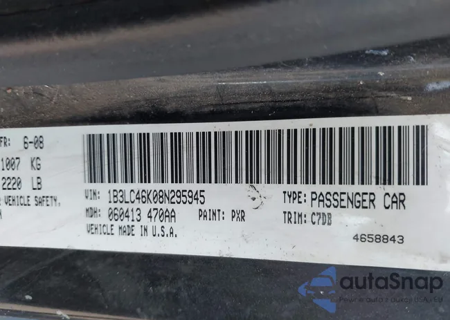 1B3LC46K08N295945: 42938111
