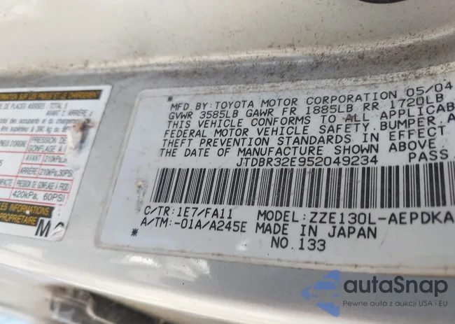 JTDBR32E952049234: 42938136