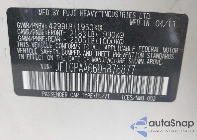 JF1GPAA66DH876877: 42937269