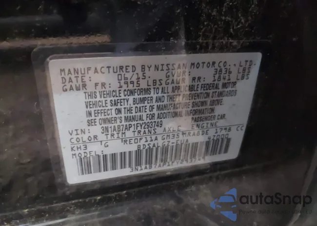 3N1AB7AP1FY293749: 42937459