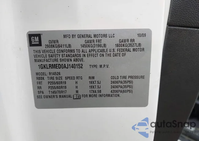 1GKLRMED0AJ140152: 42937480