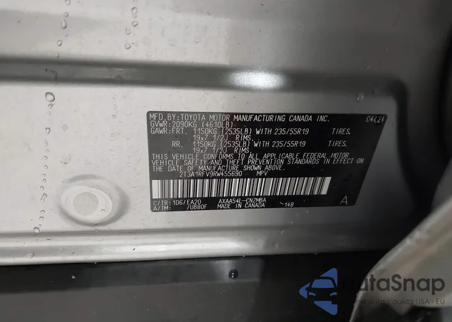 2T3A1RFV9RW455690: 42938933