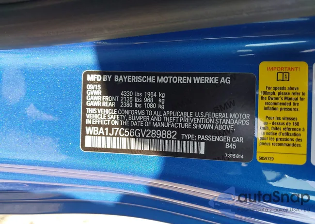 WBA1J7C56GV289882: 42938953