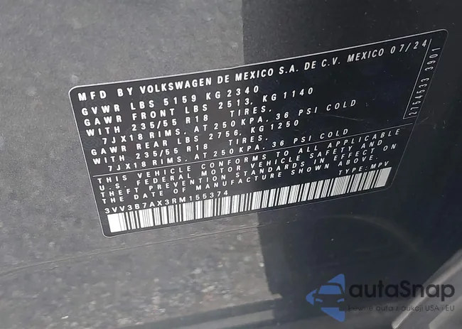 3VV3B7AX3RM155374: 42939012