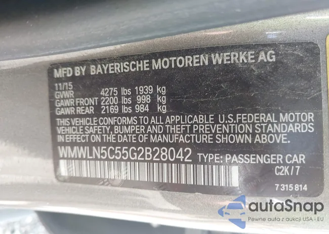 WMWLN5C55G2B28042: 42939166