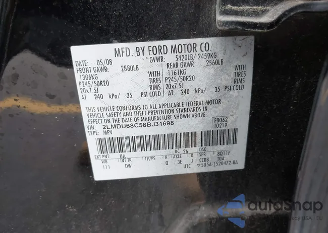 2LMDU68C58BJ31698: 42939167