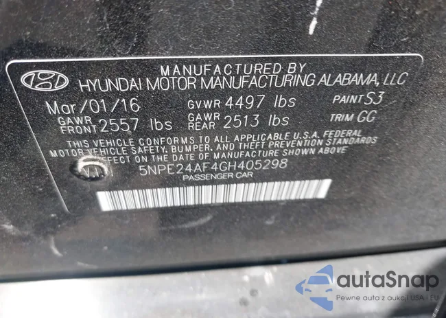 5NPE24AF4GH405298: 42938247