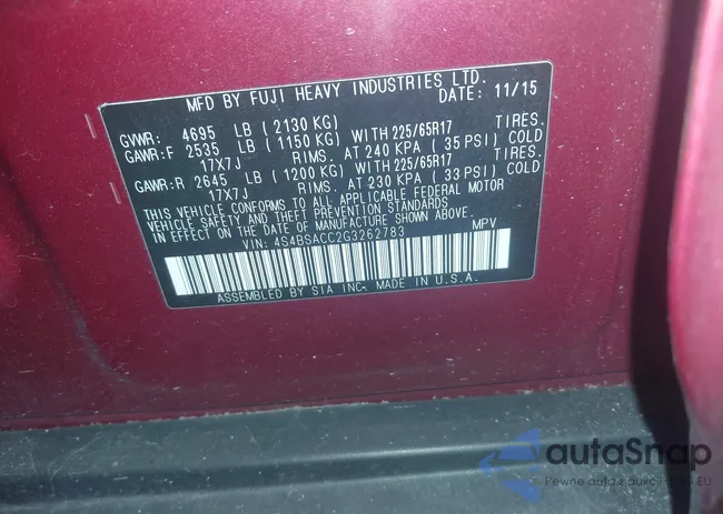 4S4BSACC2G3262783: 42938330