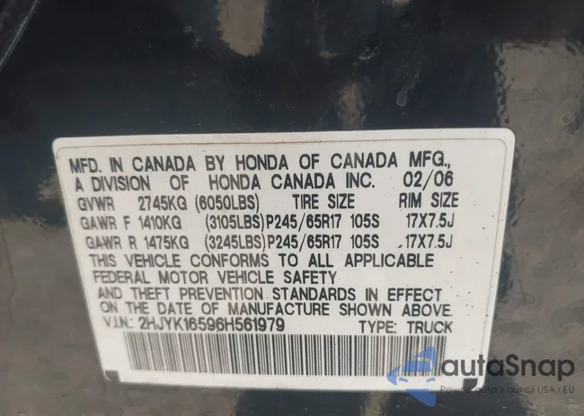 2HJYK16596H561979: 42938516