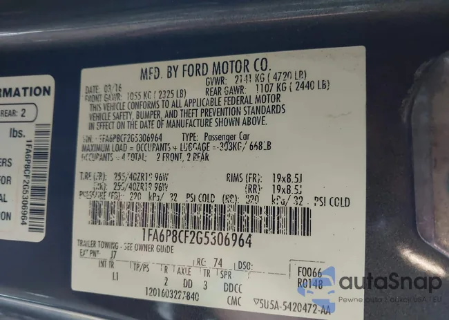 1FA6P8CF2G5306964: 42938530