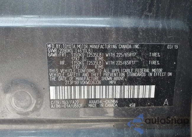 2T3P1RFV0KW036336: 42939774