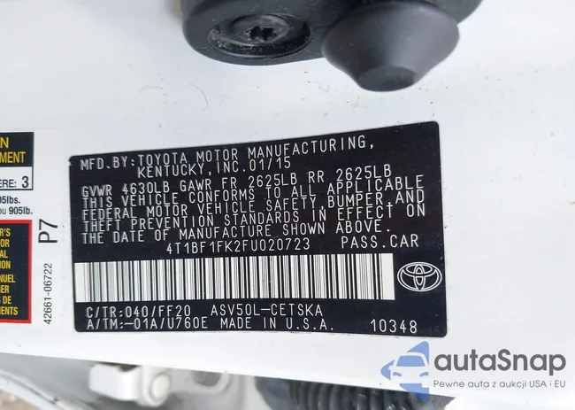 4T1BF1FK2FU020723: 42939839