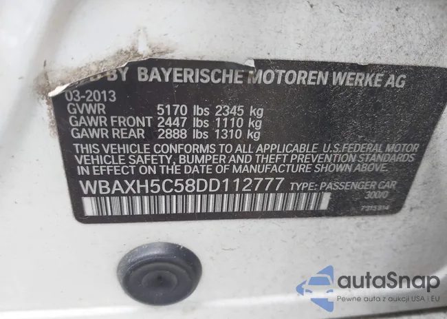 WBAXH5C58DD112777: 42939912