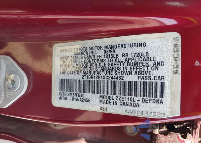 2T1BR12E1XC244432: 42939911