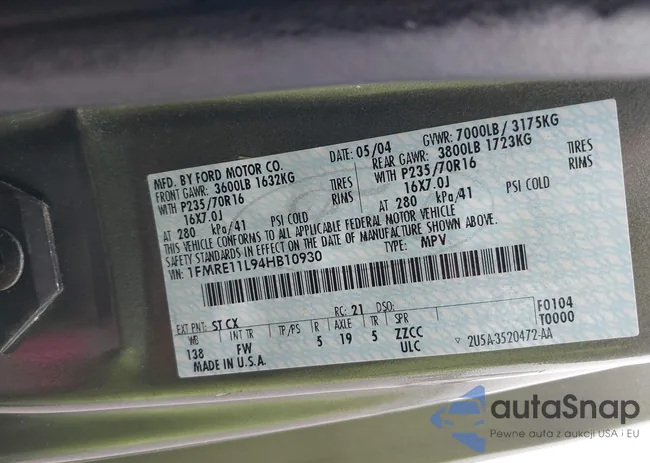 1FMRE11L94HB10930: 42939943