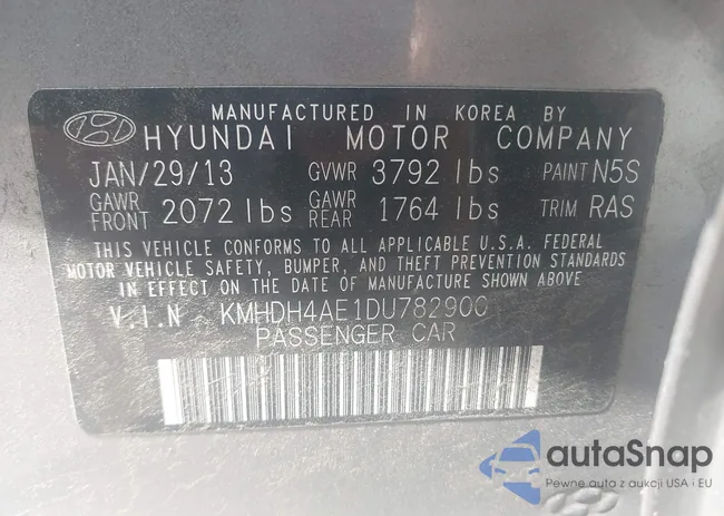 KMHDH4AE1DU782900: 42939952