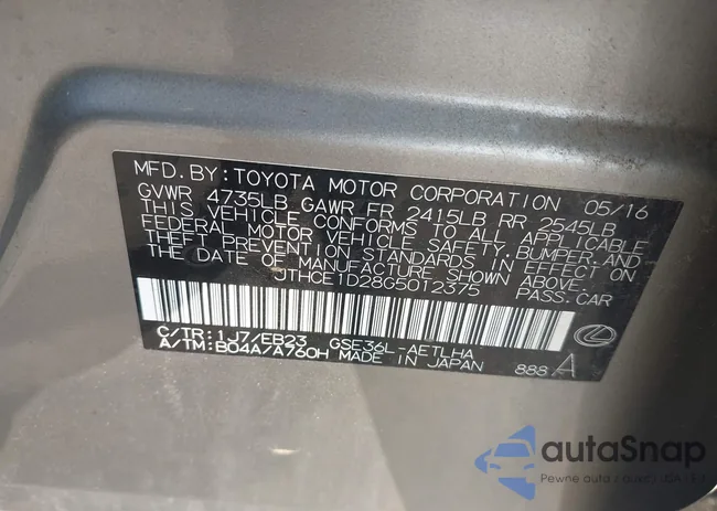 JTHCE1D28G5012375: 42939244