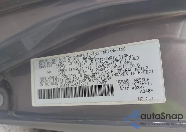 5TBBT44142S312731: 42940695