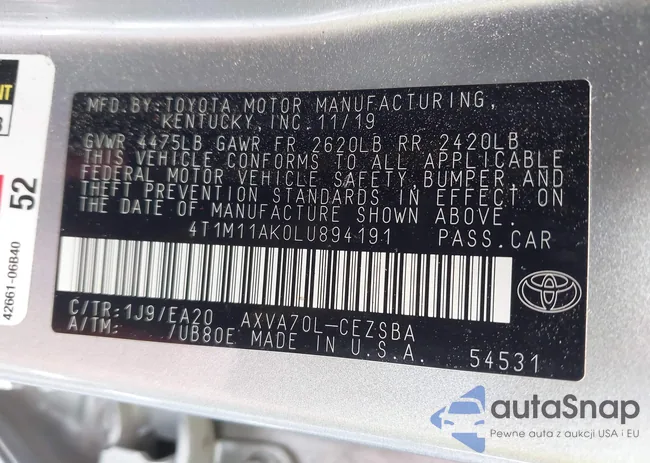 4T1M11AK0LU894191: 42940874