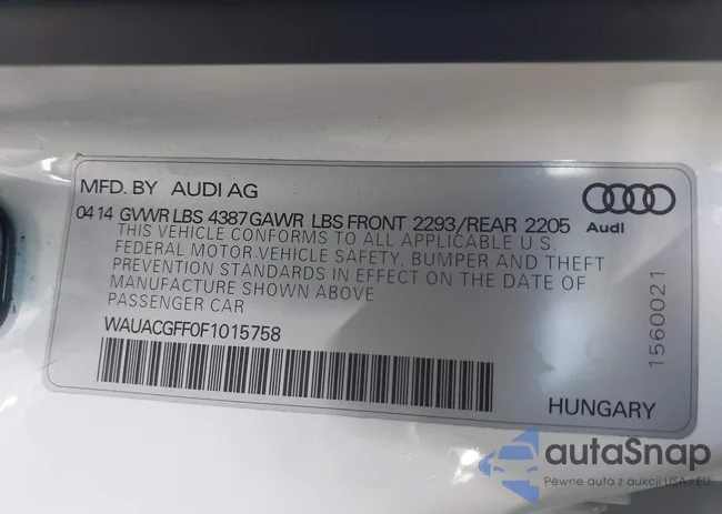 WAUACGFF0F1015758: 42940899