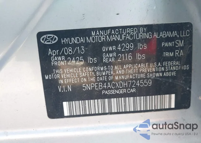 5NPEB4ACXDH724559: 42940983