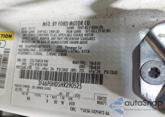 3FA6P0HD5HR290525: 42941047